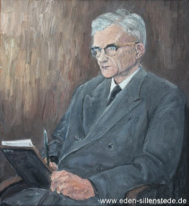 Portrait, Heinrich Wille, 1969, 46,6x50,5 cm, Öl auf Leinwand, Besitz Schlossmuseum Jever (WV-Nr. 1337)