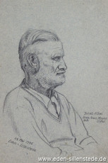 Portrait, Jakob Allexi, 1945, 15x22,5 cm, Bleistift auf Papier, Nachlass Arthur Eden (WV-Nr. 449)