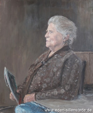 Portrait, Margarete Siuts, 1969, 48,7x58,7 cm, Öl auf Leinwand, Privatbesitz (WV-Nr. 1209)