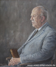 Portrait, Martin Folkerts, 1969, 50x60 cm, Öl auf Leinwand, Besitz Schlossmuseum Jever (WV-Nr. 1142)