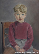 Portrait, Nikolaus Uschakow, 1956, 43,7x59,7 cm, Öl auf Leinwand, Besitz Schlossmuseum Jever (WV-Nr. 1140)