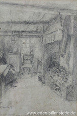 Portrait, Oma Badberg, um 1930, 19x17 cm, Bleistiftzeichnung, Nachlass Arthur Eden (WV-Nr. 70)