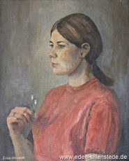 Portrait, Renate Mina Langmack, 1961, 40x50 cm, Öl auf Leinwand, Privatbesitz (WV-Nr. 594)