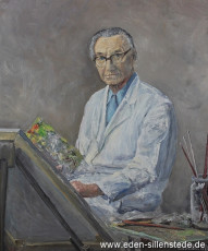 Portrait, Selbstbildnis, 1973, 50,5x60,5 cm, Öl auf Leinwand, Besitz Schlossmuseum Jever (WV-Nr. 739)