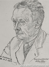 Portrait, W. Husemann, 1948, 16x21 cm, Bleistiftzeichnung, Verschollen (WV-Nr. 1070)