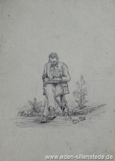 Portrait, Werner Schwey, 1945, 15x21 cm, Bleistift auf Papier, Nachlass Arthur Eden (WV-Nr. 454)