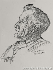 Portrait, Zimmermeister Diedrich Christoffers, 1959, 16x21 cm, Bleistiftzeichnung, Verschollen (WV-Nr. 1074)