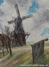 Riepe, Mühle, 1968, 46,3x62,2 cm, Öl auf Leinwand, Privatbesitz (WV-Nr. 1367)