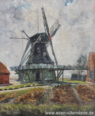 Seriem, Mühle, 1964, 47x56,5cm cm, Öl auf Leinwand, Nachlass Arthur Eden (WV-Nr. 136)