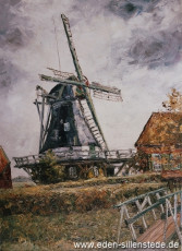 Seriem, Mühle, 1968, Öl auf Leinwand, Besitz Landkreis Friesland (WV-Nr. 656)