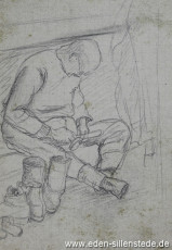 Skizze, 1945, 10x15 cm, Bleistift auf Papier, Nachlass Arthur Eden (WV-Nr. 435)
