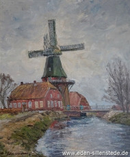 Spetzerfehn, Mühle, 1960er, 60x70 cm, Öl auf Leinwand, Privatbesitz (WV-Nr. 1372)
