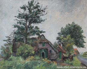 Steinhausen, Kranenkamp, 1960-70er, 58x46 cm, Öl auf Leinwand, Privatbesitz (WV-Nr. 1321)