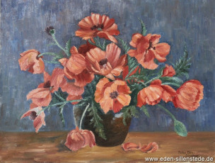 Stilleben, Mohnblumen, 1920-30er, 66x50 cm, Öl auf Leinwand, Privatbesitz (WV- Nr. 497)