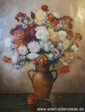 Stillleben, Blumenstrauß in Vase, 1930er, 74x90 cm, Öl auf Leinwand, Privatbesitz (WV-Nr. 1257)