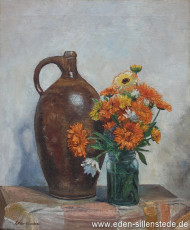 Stillleben, Ringelblumenstrauß, 1930-40er, 41x49,5 cm, Öl auf Leinwand, Privatbesitz (WV-Nr. 997)