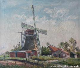 Tengshausen, Mühle, 1957, 54x44 cm, Öl auf Leinwand, Privatbesitz (WV-Nr. 1103)