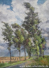 Varel, Straße nach Dangast, 1968, 54x74 cm, Öl auf Leinwand, Privatbesitz (WV-Nr. 1102)