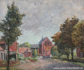 Waddewarden, 1966, 60,6x50,5 cm, Öl auf Leinwand, Nachlass Arthur Eden (WV-Nr. 126)