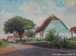 Wangerooge, Robbenstraße, 1957, 51x49 cm, Öl auf Leinwand, Nachlass Arthur Eden (WV-Nr. 125)