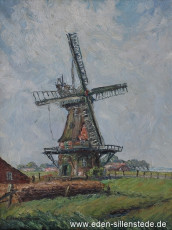 Westerbur, Mühle, 1962, 40x52,2 cm, Öl auf Leinwand, Privatbesitz (WV-Nr. 7)