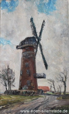 Westochtersum, Mühle, 1962, 33x52,5 cm, Öl auf Leinwand Privatbesitz (WV-Nr. 140)