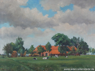 Wichtens, Hof Kiebitznest bei Wichtens, 1946, 79,8x60,5 cm, Öl auf Leinwand, Privatbesitz (WV-Nr. 1430)