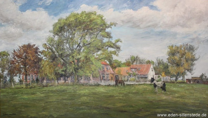 Wilhelmshaven, Heiligengroden, 1972, 140x79 cm, Öl auf Leinwand, Privatbesitz (WV-Nr. 1095)