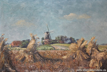 Friederikenvorwerk, Katermöhl, um 1950, 47x31,5 cm, Öl auf Holz, Besitz Schlossmuseum Jever (WV-Nr. 1278)