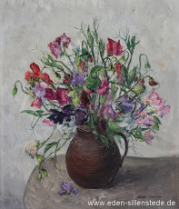 Stillleben, Blumenstrauß in Vase, 1960er, 40x46,5 cm, Öl auf Leinwand, Privatbesitz (WV-Nr. 1548)