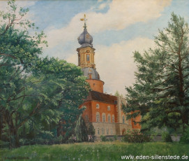 Jever, Stadt, Schloss, 1930er, 55,3x65,2 cm, Öl auf Leinwand, Privatbesitz (WV-Nr. 1553)