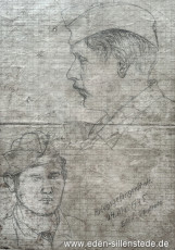Portrait, Heinrich Fahnster 1945, 14,5x21 cm, Bleistift auf Papier, Privatbesitz (WV-Nr. 1697)