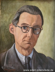 Portrait, Selbstbildnis nach der Gefangenschaft, 1946, Öl auf Leinwand, Nachlass Arthur Eden (WV-Nr. 1688)