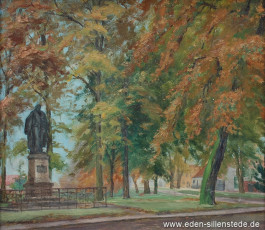 Jever, Stadt, Am St.-Annen-Tor, 1940er, 42x37 cm, Öl auf Holz, Privatbesitz (WV-Nr. 1707)