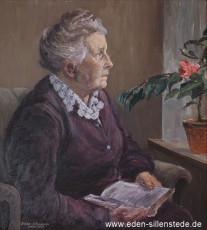 Portrait, Helene Bulling, 1969, 45x50,6 cm, Öl auf Leinwand, Privatbesitz (WV-Nr. 1742)