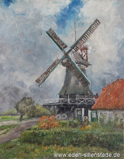 Accum, Mühle in Accum, 1960er, 52,5x67 cm, Öl auf Leinwand, Privatbesitz (WV-Nr. 1752)