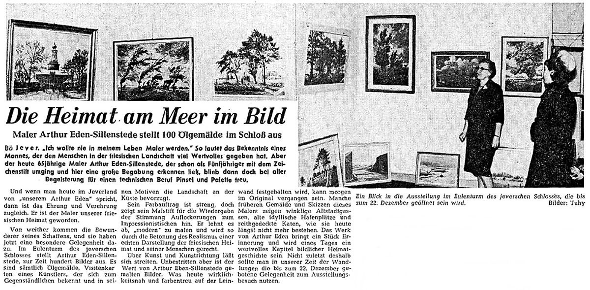 Pressebericht Eden-Sillenstede NWZ 02.12.1964