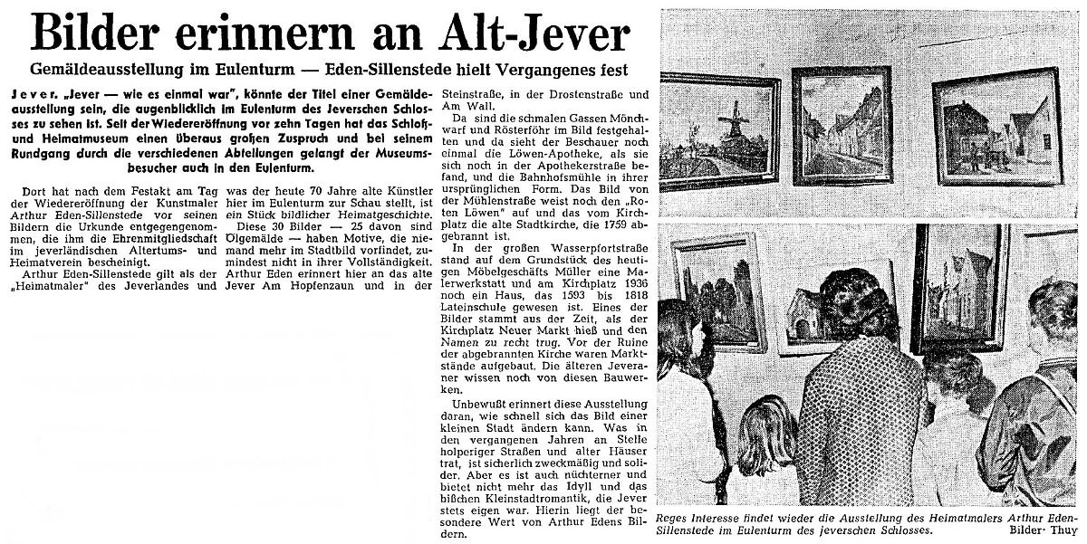 Pressebericht Eden-Sillenstede NWZ 19.06.1970